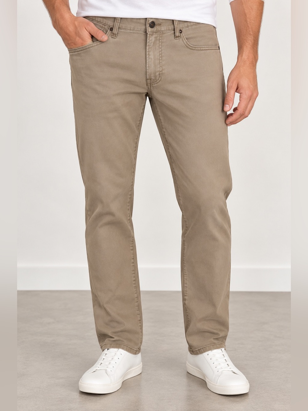 Lucky Brand 121 Slim Straight Men’s Khaki Pants Tan 33x30